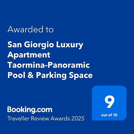 San Giorgio Luxury Apartment Taormina-Panoramic Pool & Parking Space エクステリア 写真