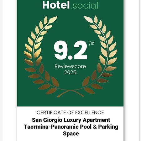 San Giorgio Luxury Apartment Taormina-Panoramic Pool & Parking Space エクステリア 写真